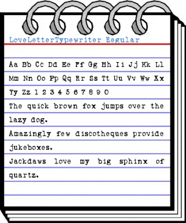 LoveLetterTypewriter Regular Font