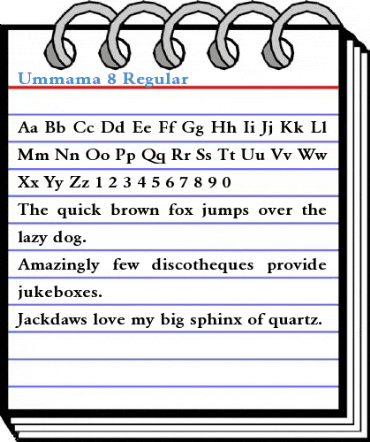 Ummama 8 Regular Font