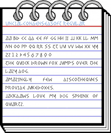 UncialCondensedSoft Font