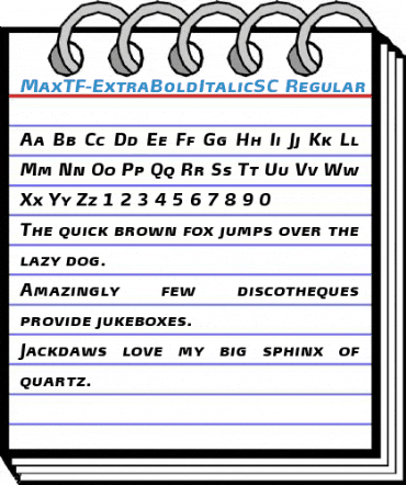 MaxTF-ExtraBoldItalicSC Regular Font