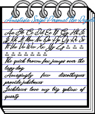 Anastasia Script Personal Use Font