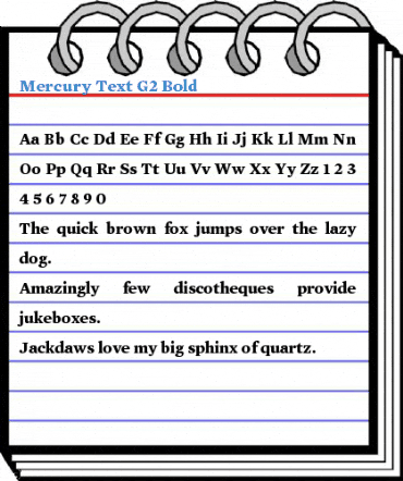 Mercury Text G2 Bold Font