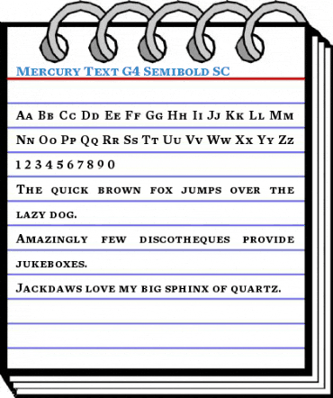 Mercury Text G4 Semibold SC Font