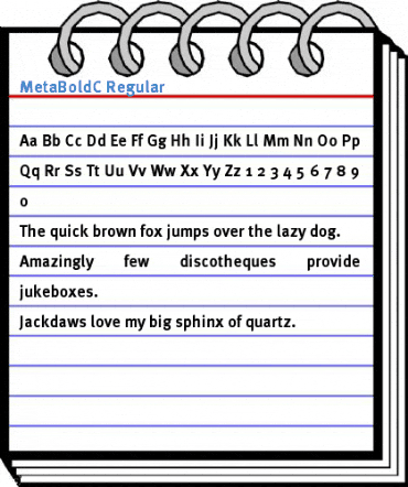 MetaBoldC Regular Font