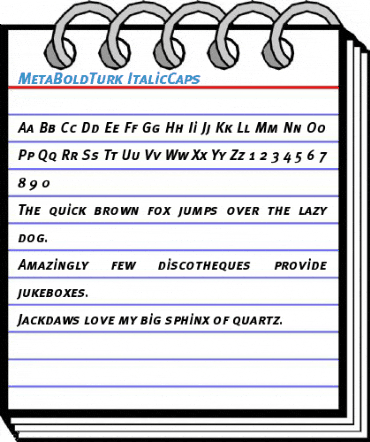 MetaBoldTurk ItalicCaps Font