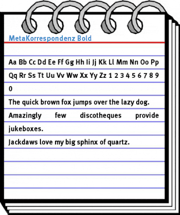 MetaKorrespondenz Font