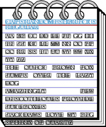 CapsRandomishBricks Regular Font