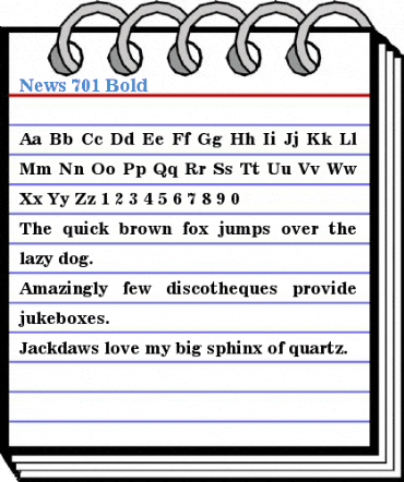 News 701 Font