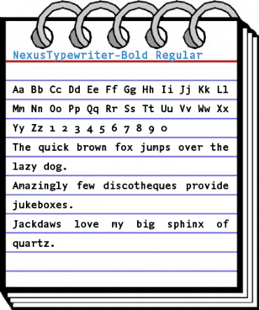 NexusTypewriter-Bold Font