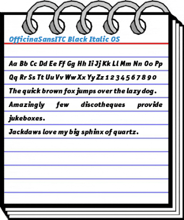 OfficinaSansITC Black Italic OS Font