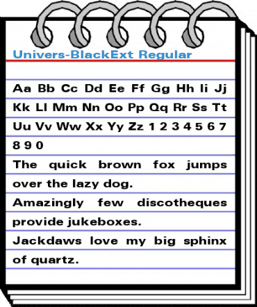 Univers-BlackExt Font