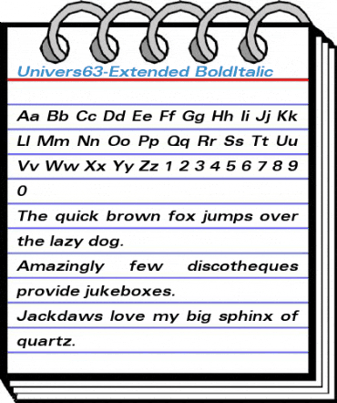 Univers63-Extended Font