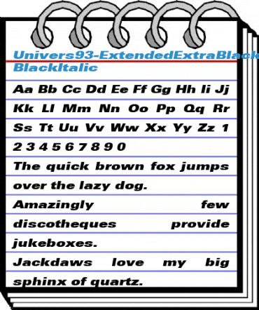 Univers93-ExtendedExtraBlack Font