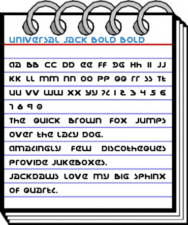 Universal Jack Bold Font