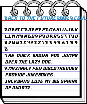 Back to the future 2002 Regular Font