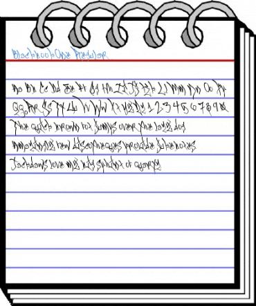 BlackbookOne Regular Font