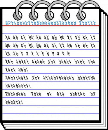 BPtypewriteDamagedSlashed Font