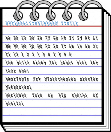 BPtypewriteSlashed Font