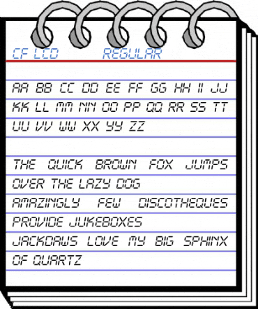 CF LCD 521 Font