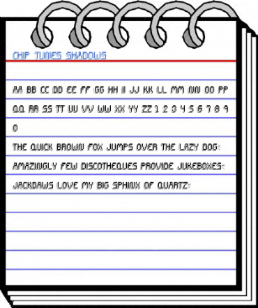 CHIP TUNES SHADOWS Font