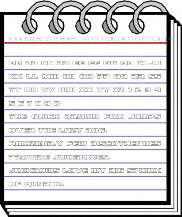 Dekaranger Outline Font