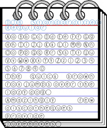 DJB Standardized Test Regular Font