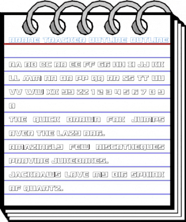 Drone Tracker Outline Outline Font