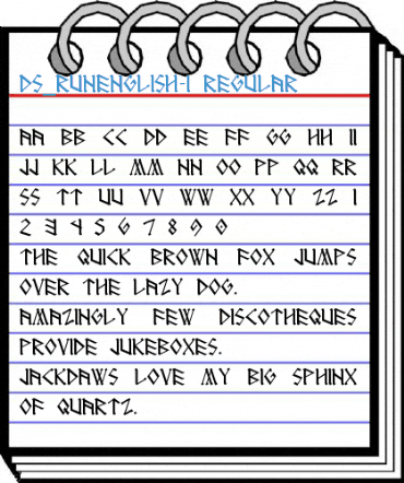 DS_RUNEnglish-1 Regular Font