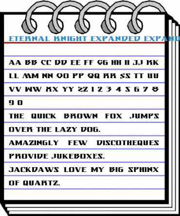 Eternal Knight Expanded Font