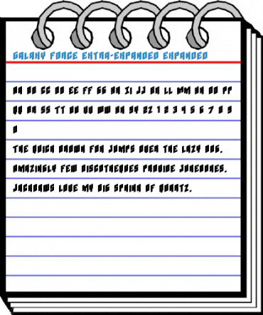 Galaxy Force Extra-Expanded Expanded Font