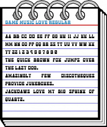 Game Music Love Regular Font