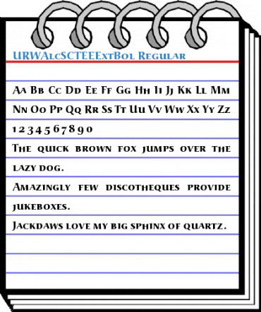 URWAlcSCTEEExtBol Regular Font