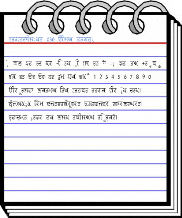 GurmukhiLys 030 Thin Font