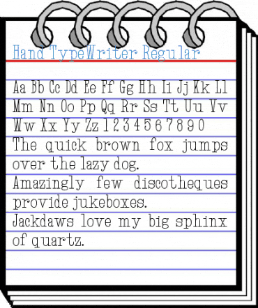 Hand TypeWriter Regular Font