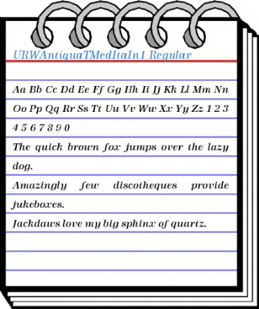 URWAntiquaTMedItaIn1 Font