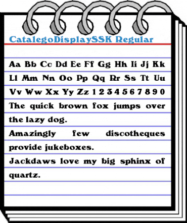 CatalegoDisplaySSK Font