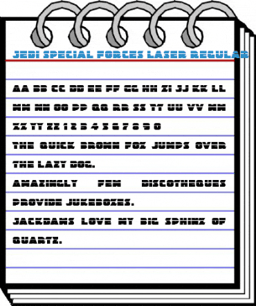 Jedi Special Forces Laser Regular Font