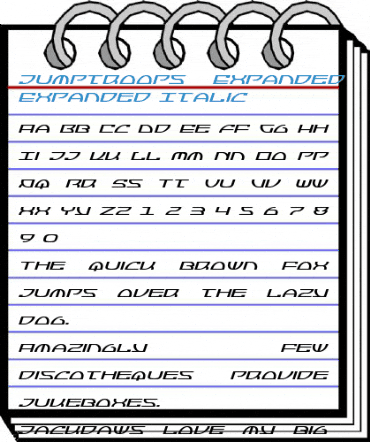 Jumptroops Expanded Italic Font