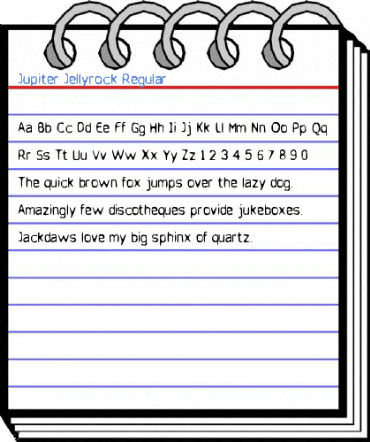 Jupiter Jellyrock Font