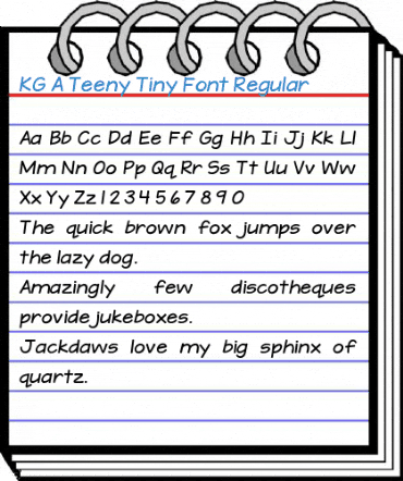 KG A Teeny Tiny Font Regular Font