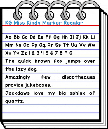 KG Miss Kindy Marker Font