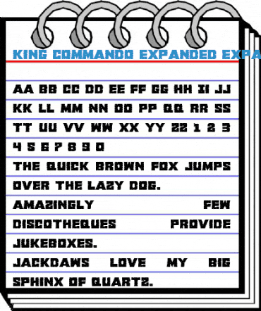 King Commando Expanded Expanded Font