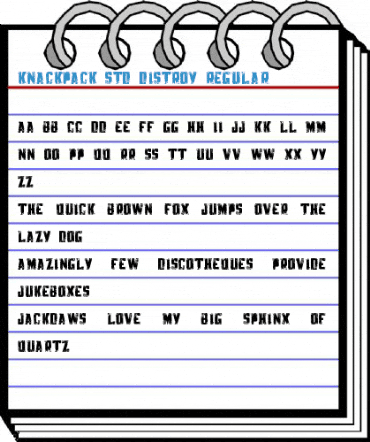 Knackpack_Std_Distroy Font