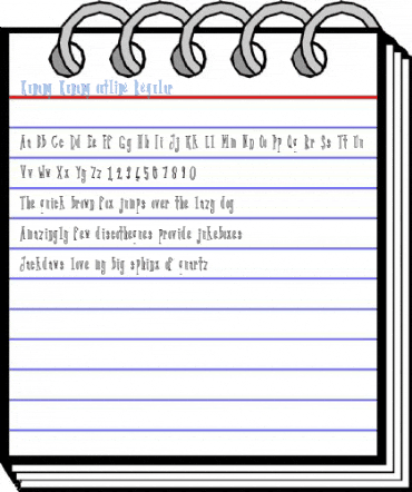 Kunang Kunang outline Regular Font