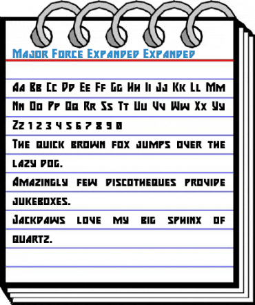Major Force Expanded Expanded Font