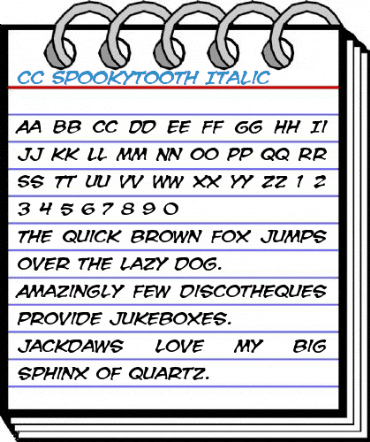 CC Spookytooth Italic Font