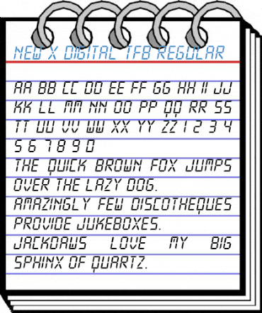 New X Digital tfb Font