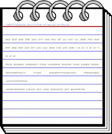 Nextwave Outline Italic Font