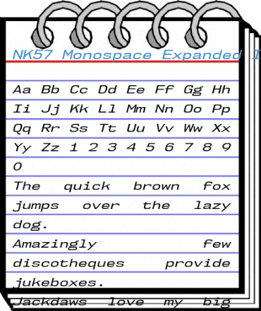NK57 Monospace Expanded Italic Font