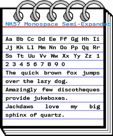 NK57 Monospace Semi-Expanded Bold Font